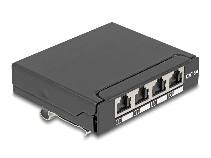 Delock Patchpanel 4-Port Desktop/DIN-Rail/Wand Delock Patchpanel 4-Port Desktop/DIN-Rail/Wand
