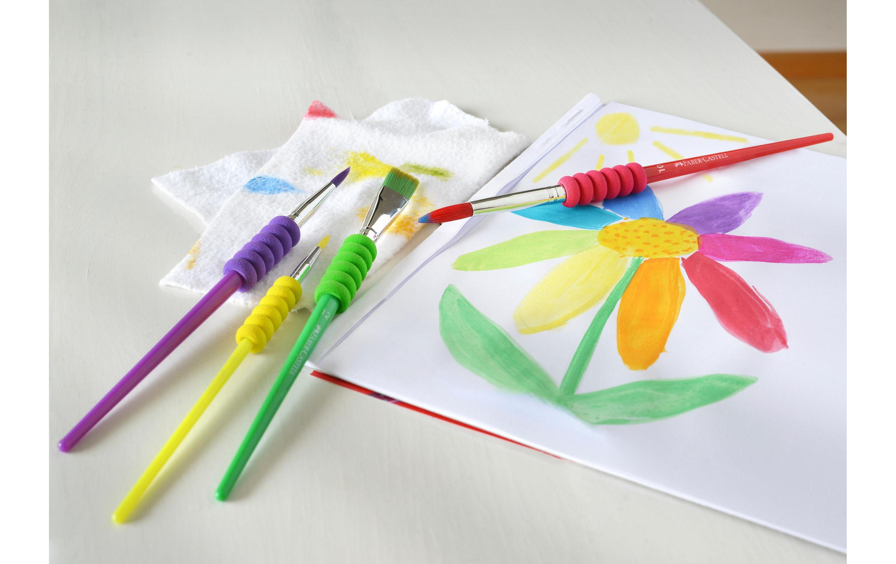 Faber-Castell Borstenpinsel Soft-Touch 4 Grössen