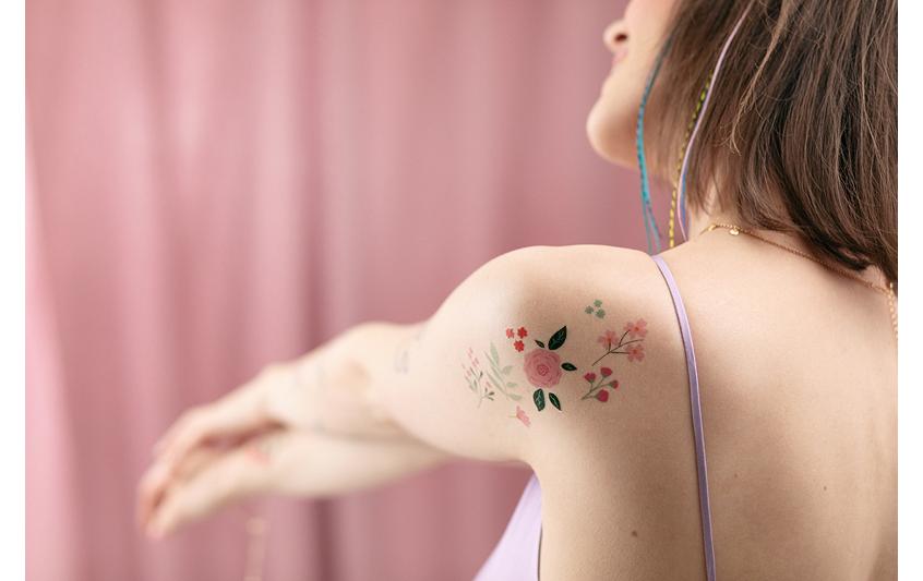 Partydeco Tattoo Set Blumen