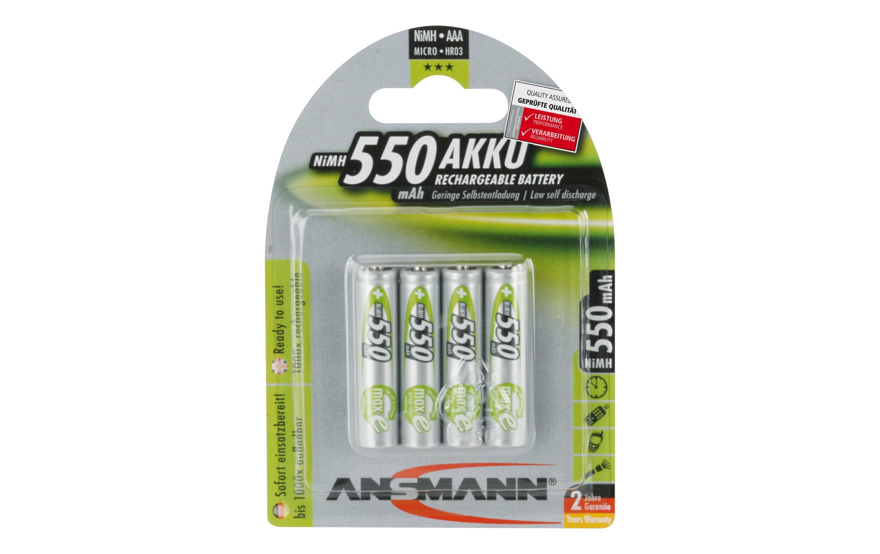Ansmann Akku 4x AAA 550 mAh Ansmann Akku 4x AAA 550 mAh