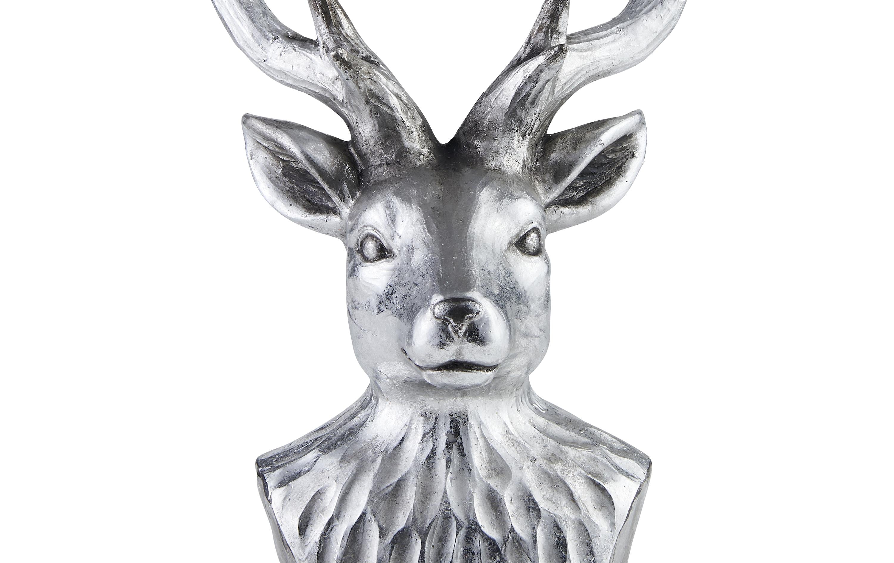 EGLO Weihnachtsfigur Hirsch Lamlash Weihnachtsdeko, Silber
