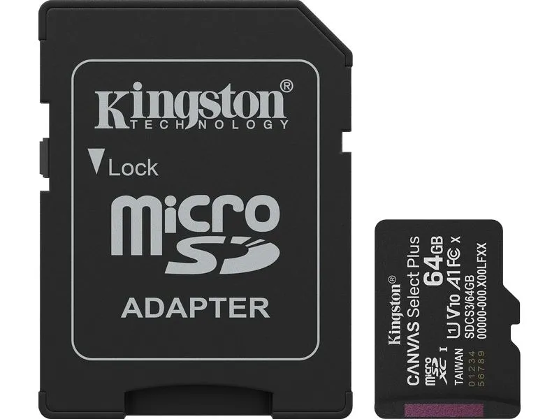 Kingston microSDXC-Karte Canvas Select Plus Gen3 64 GB