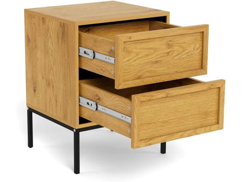 AC Design Nachttisch Palmdale Hellbraun, 45.6 x 40 x 61 cm AC Design Nachttisch Palmdale Hellbraun, 45.6 x 40 x 61 cm