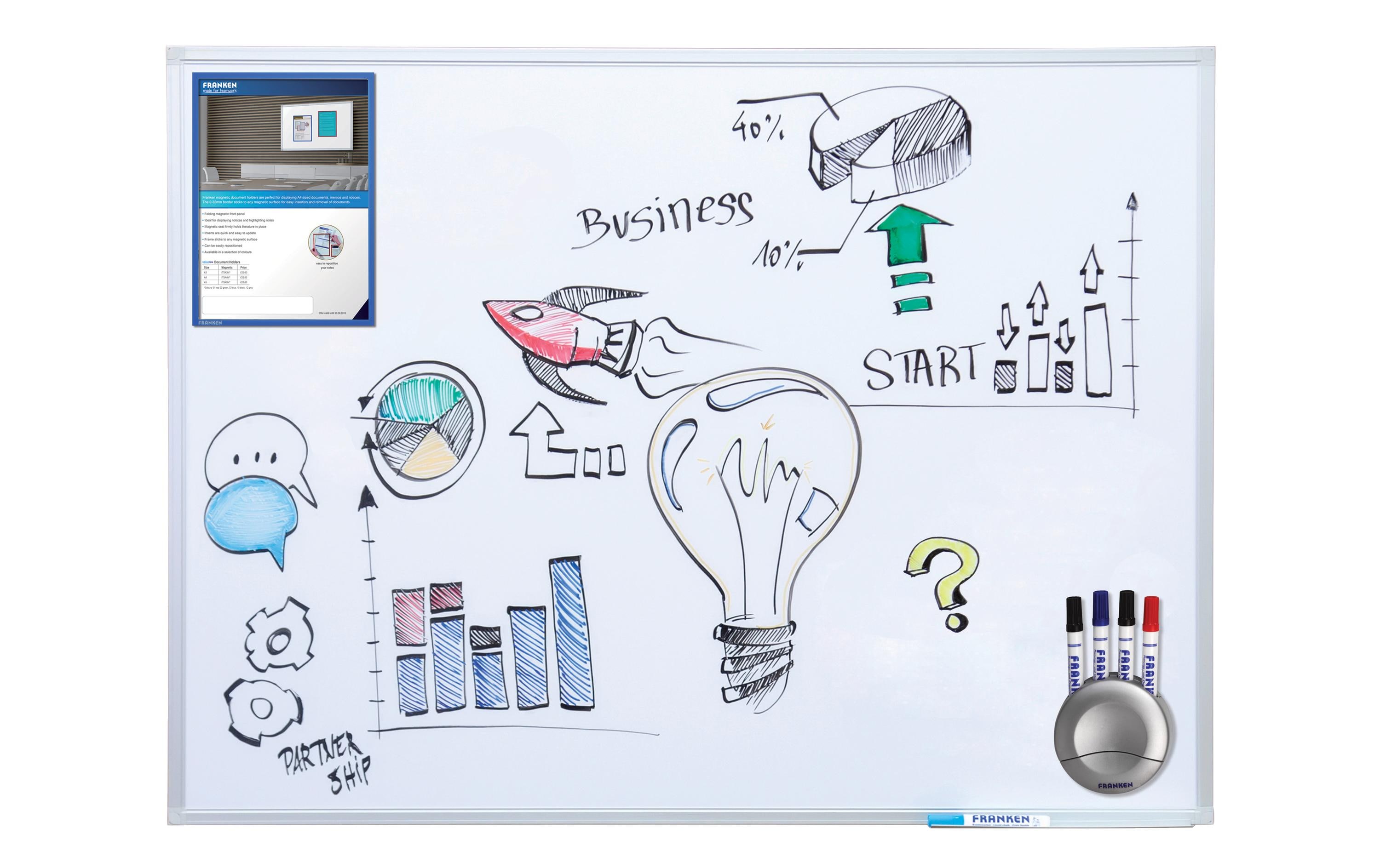 Franken Magnethaftendes Whiteboard X-tra!Line 100 cm x 150 cm, Weiss Franken Magnethaftendes Whiteboard X-tra!Line 100 cm x 150 cm, Weiss