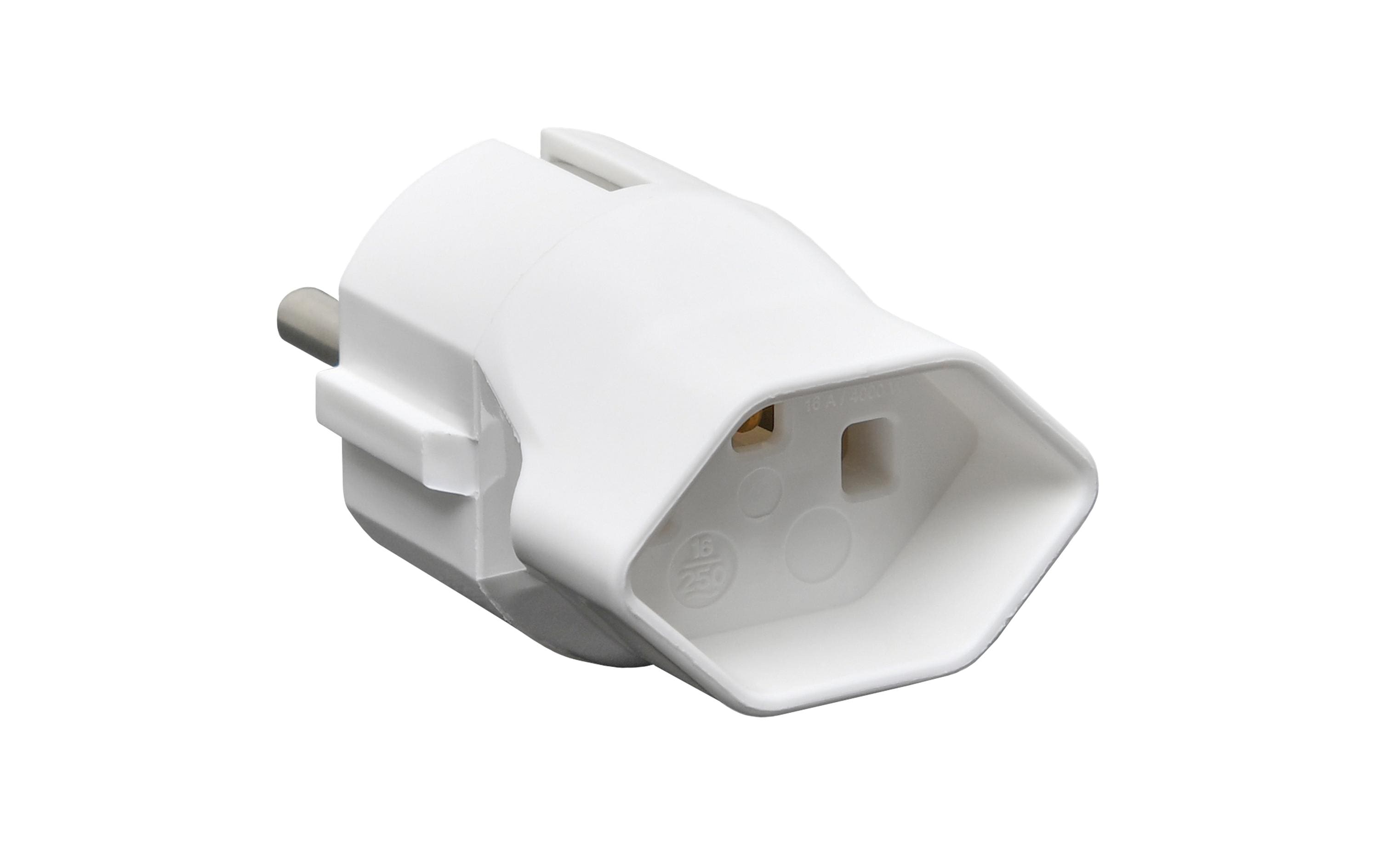 Schönenberger Reiseadapter CH – Schuko, Weiss