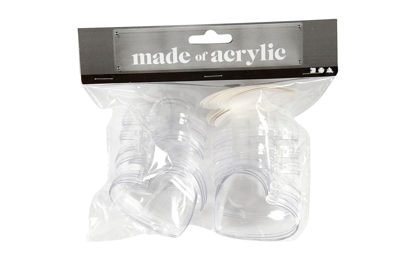 Creativ Company Kunststoffform Herz 6.5 cm, 10 Stück