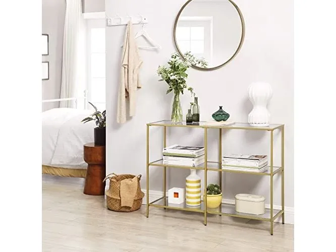 VASAGLE Konsolentisch 100 x 30 x 73 cm, Gold VASAGLE Konsolentisch 100 x 30 x 73 cm, Gold
