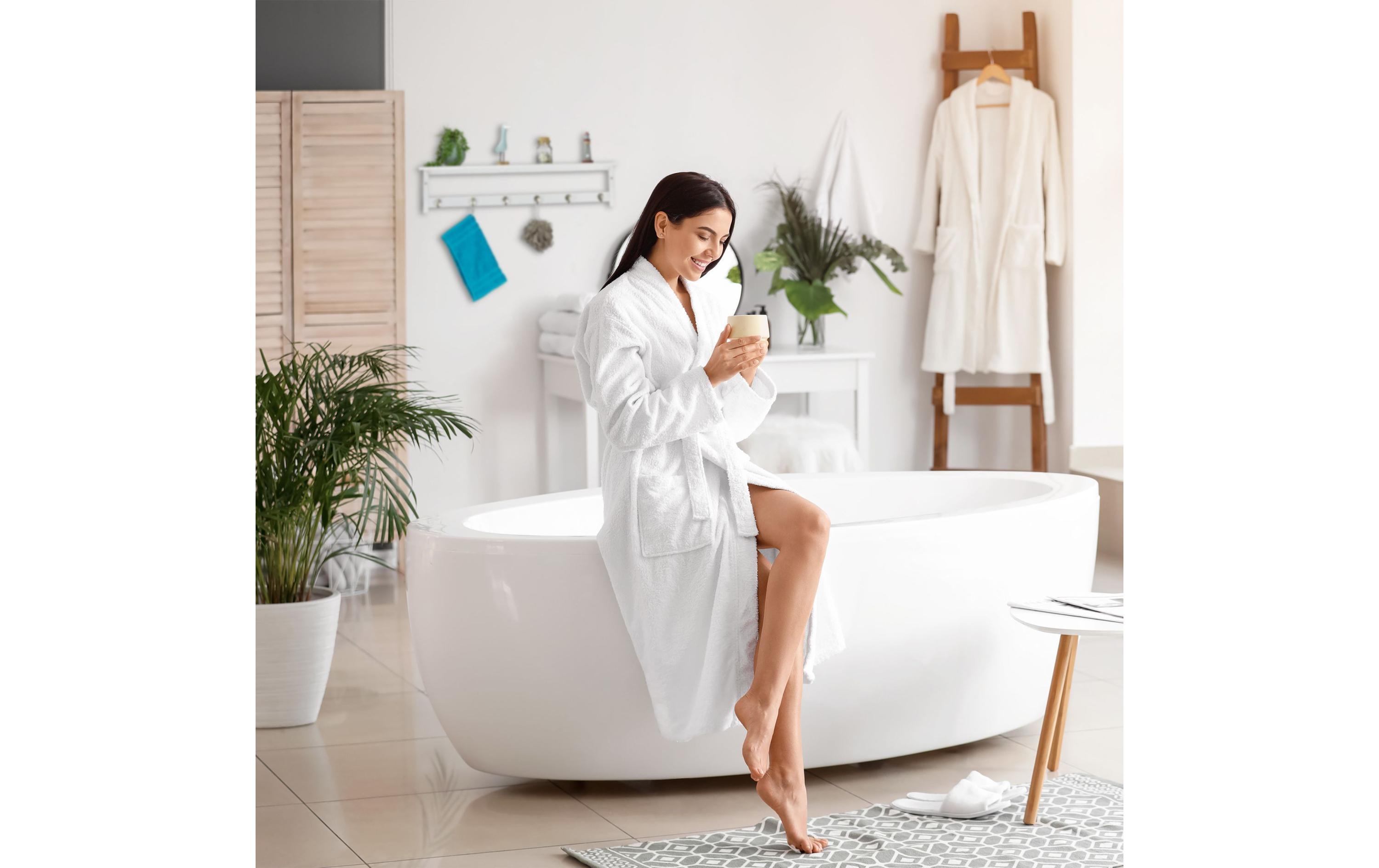 relaxdays Wandgarderobe mit Ablage 6 Haken, Weiss