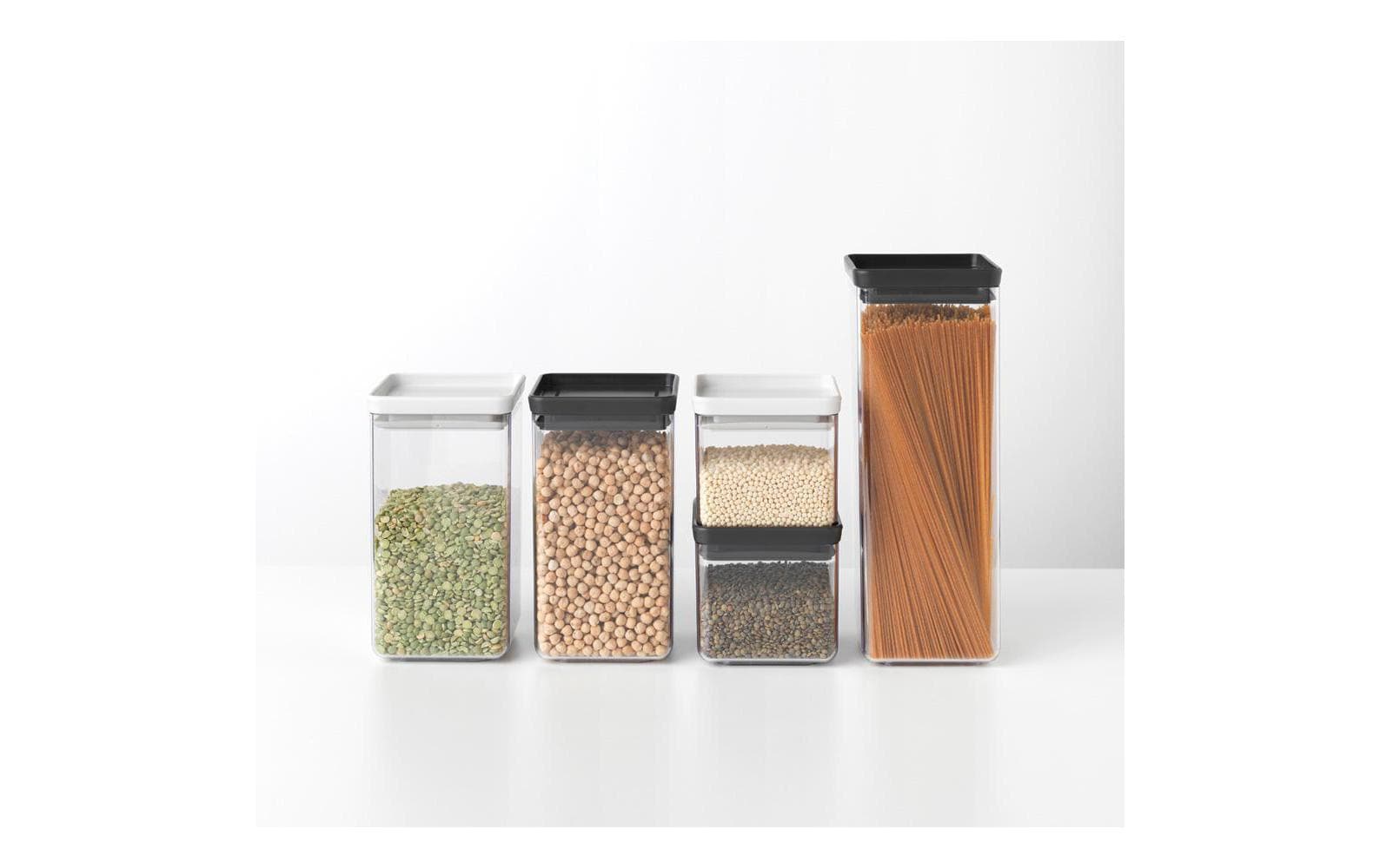 Brabantia Vorratsbehälter Tasty 1.6 l, Schwarz/Transparent