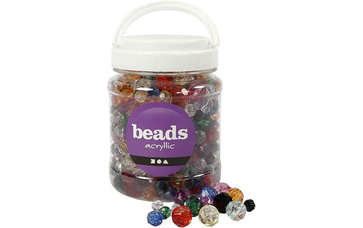 Creativ Company Facettenperlen 500 g, Sortiert Creativ Company Facettenperlen 500 g, Sortiert