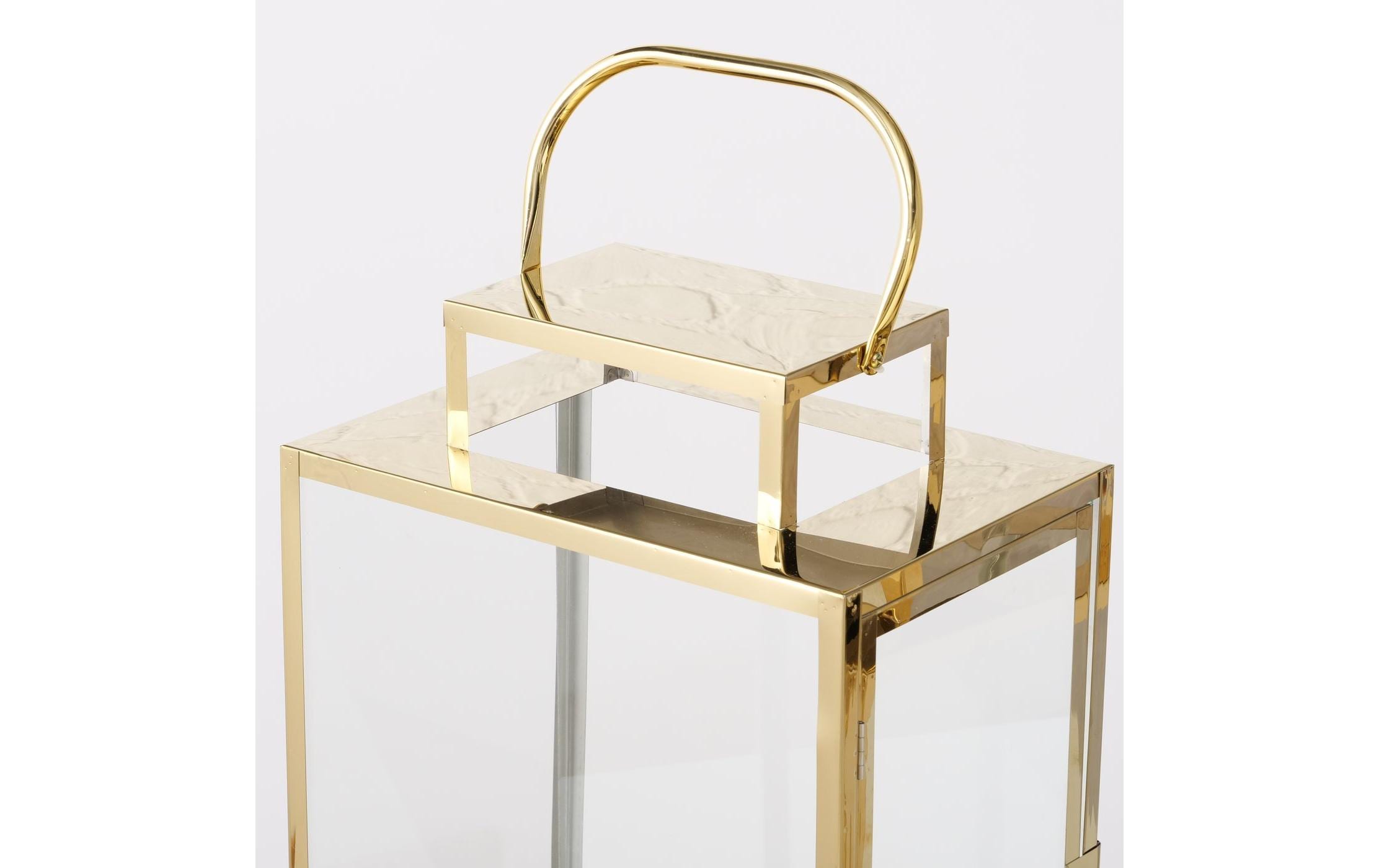 Boltze Laterne Jalena 2-teilig, Gold/Transparent