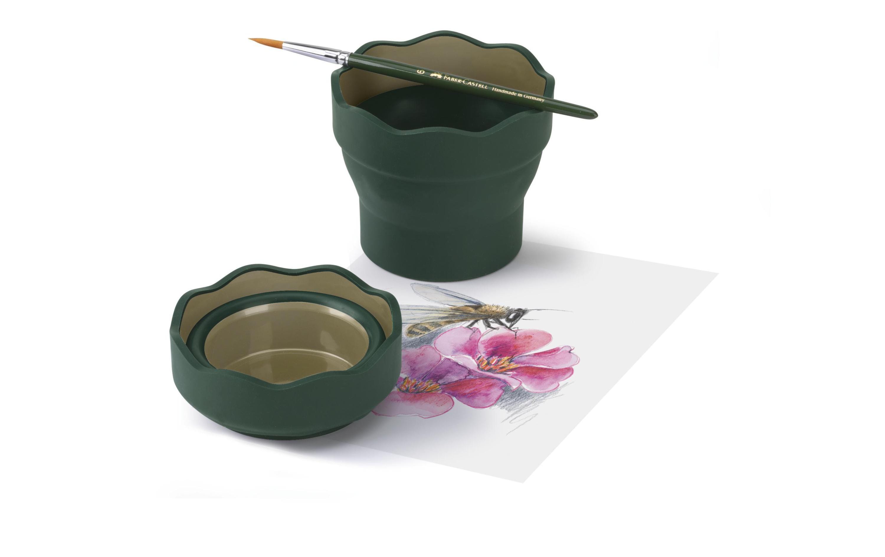 Faber-Castell Wasserbecher Clic&Go Grün/Gold Faber-Castell Wasserbecher Clic&Go Grün/Gold