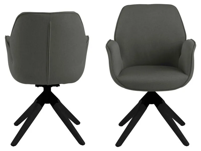 AC Design Stuhl Aura Hellgrau/Schwarz