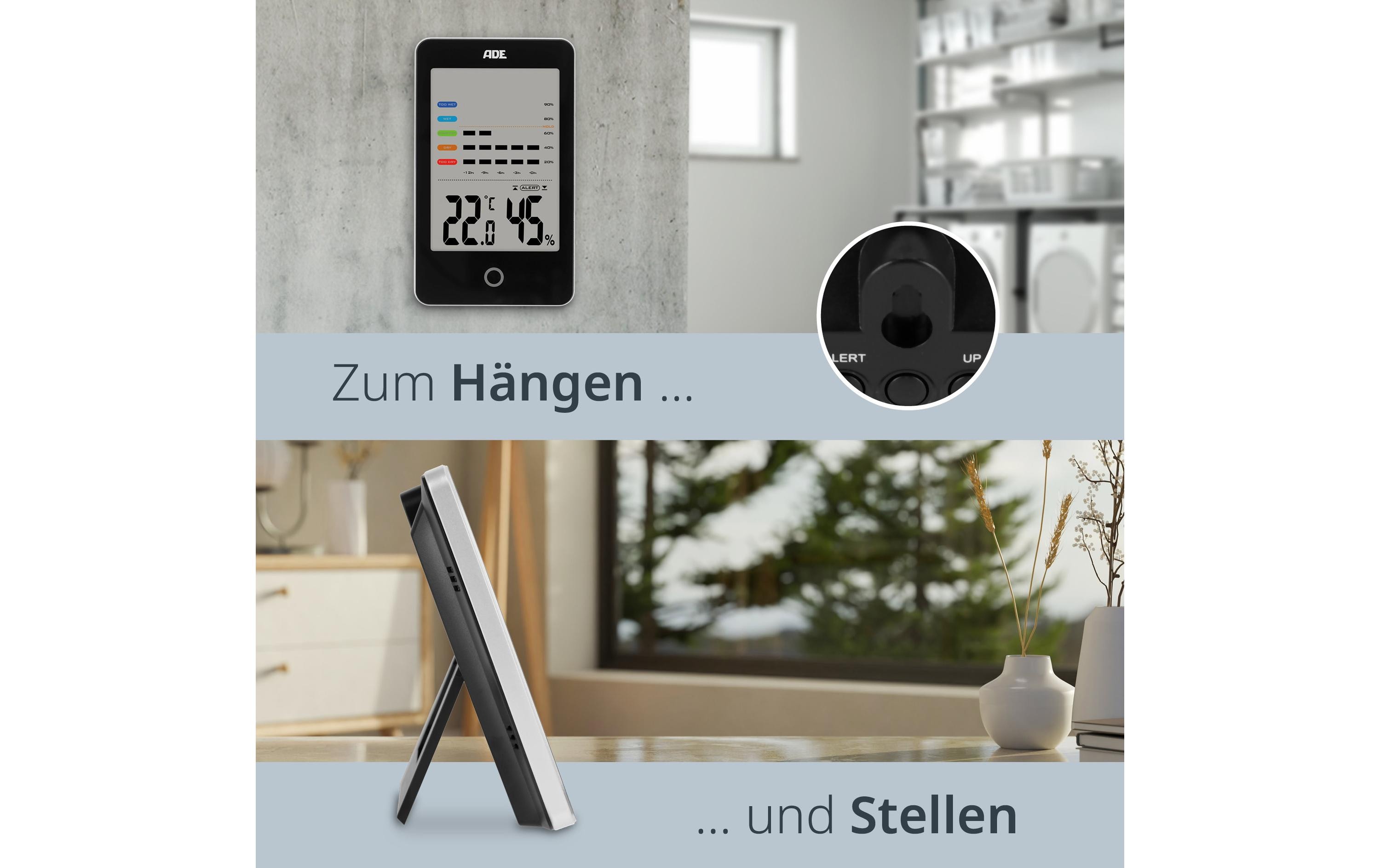 ADE Thermo-/Hygrometer digital Schwarz