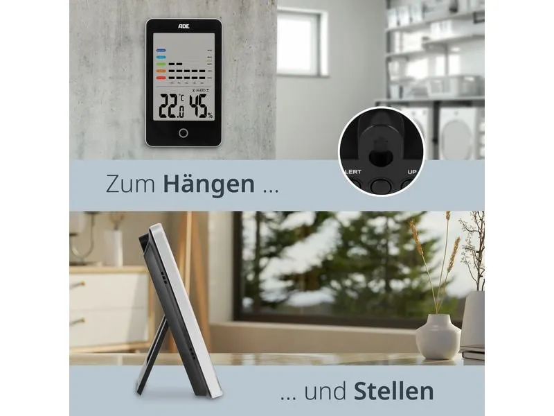 ADE Thermo-/Hygrometer digital Schwarz ADE Thermo-/Hygrometer digital Schwarz