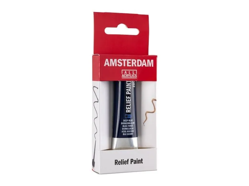 Amsterdam Acrylfarbe Reliefpaint 502 Tiefblau deckend, 20 ml Amsterdam Acrylfarbe Reliefpaint 502 Tiefblau deckend, 20 ml