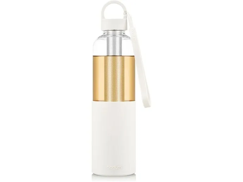 Bodum Wasserflasche Melior 1200 ml, Transparent/Weiss Bodum Wasserflasche Melior 1200 ml, Transparent/Weiss