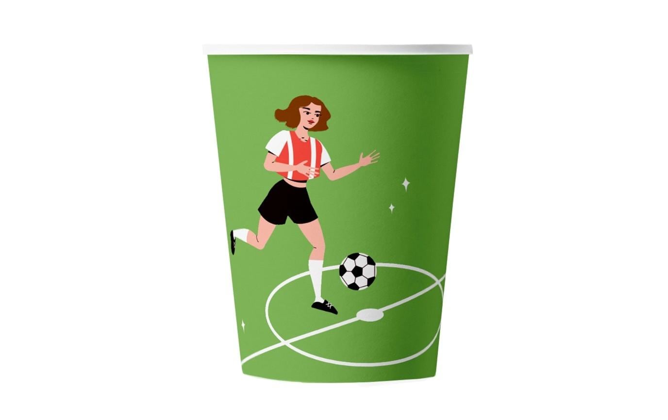 Braun + Company Einwegbecher Womens Football 10 Stück