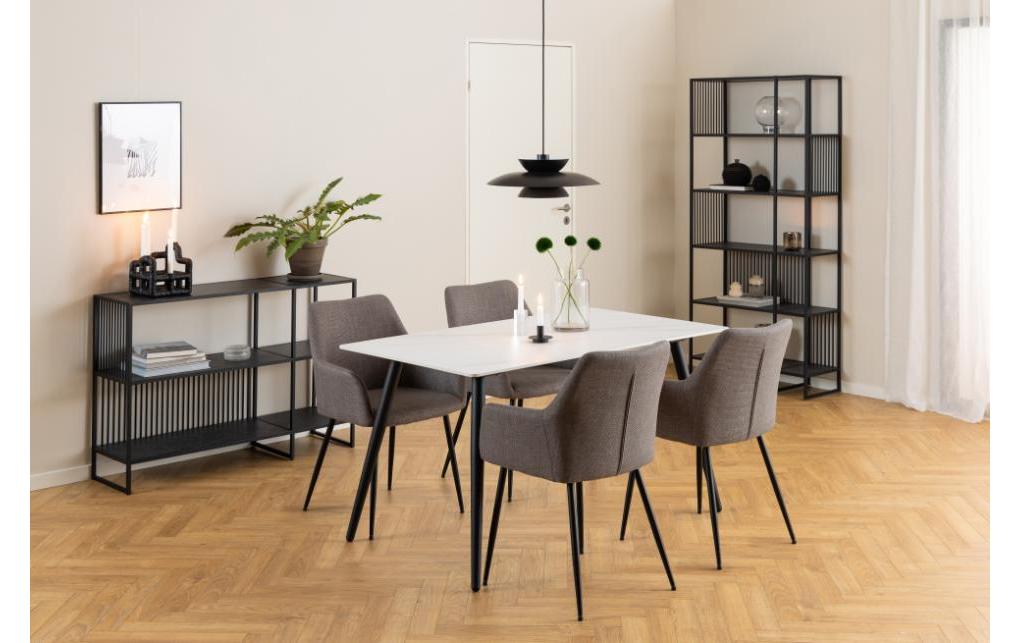 AC Design Regal Strington 85 x 35 x 185 cm, Schwarz