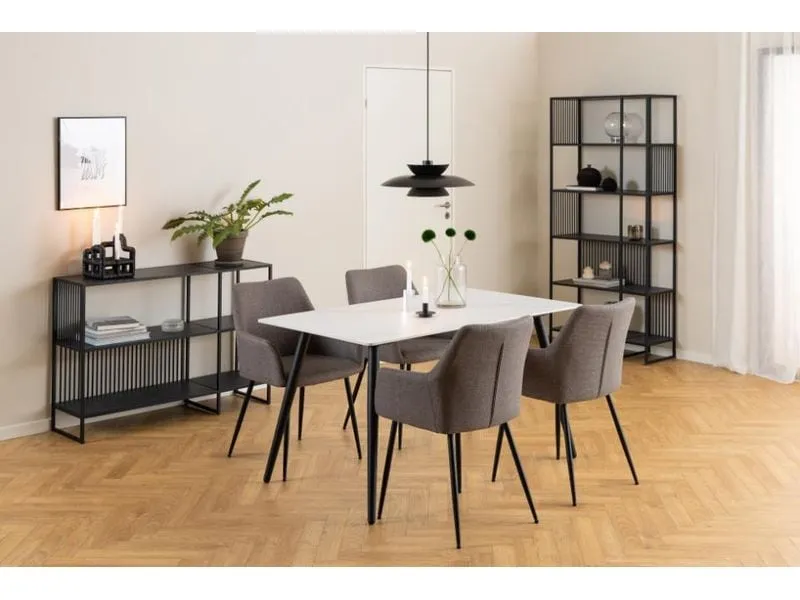 AC Design Regal Strington 85 x 35 x 185 cm, Schwarz