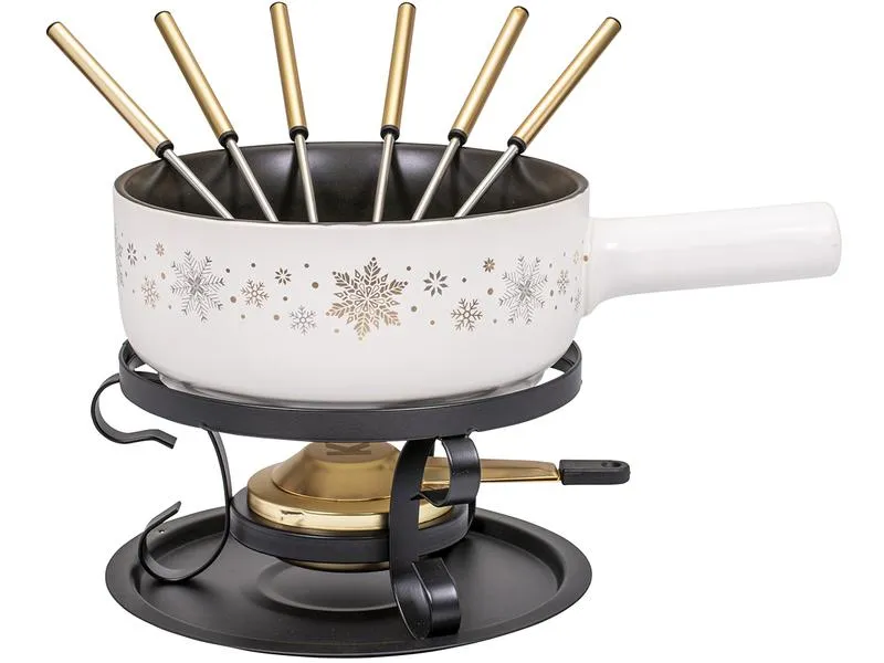 Kadastar Käsefondue-Set Sparkling Wint E22 9 Teile, Schwarz/Weiss Kadastar Käsefondue-Set Sparkling Wint E22 9 Teile, Schwarz/Weiss