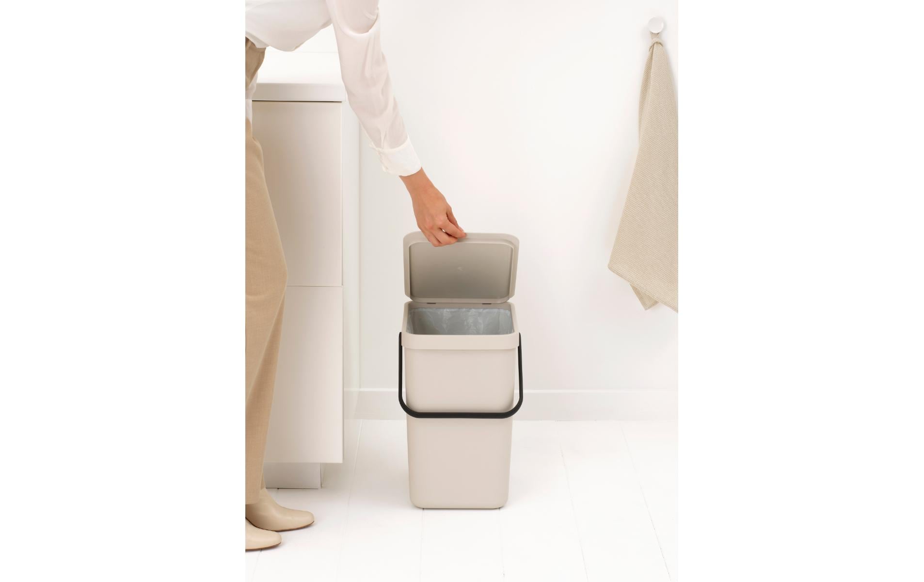 Brabantia Recyclingbehälter Sort & Go 25 l, Beige