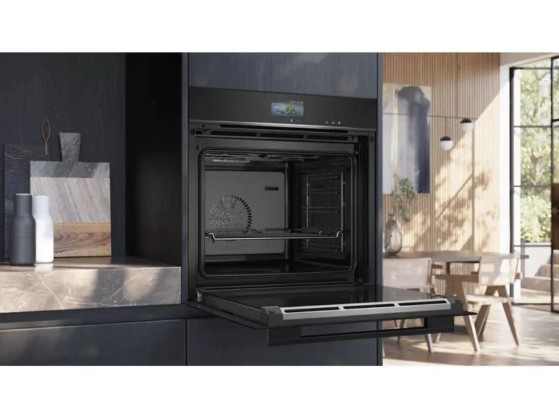 Siemens Einbaudampfbackofen iQ700 HS736G3B1C Schwarz A+ Siemens Einbaudampfbackofen iQ700 HS736G3B1C Schwarz A+