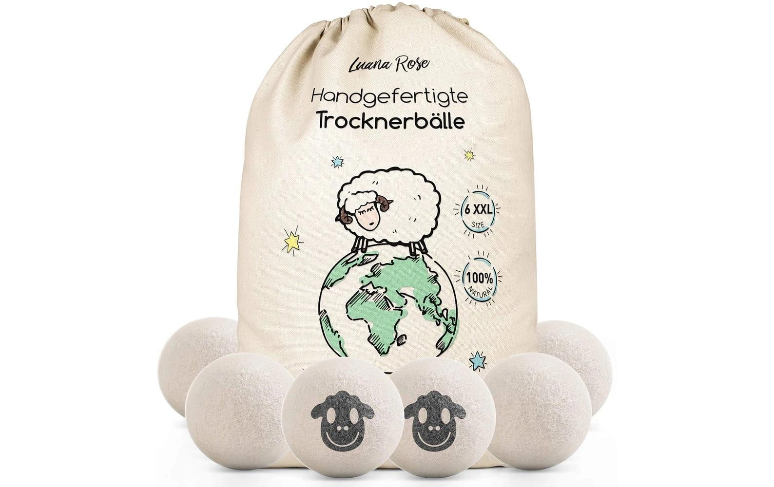 Luana Rose Trocknerbälle, Weiss, 6er-Set