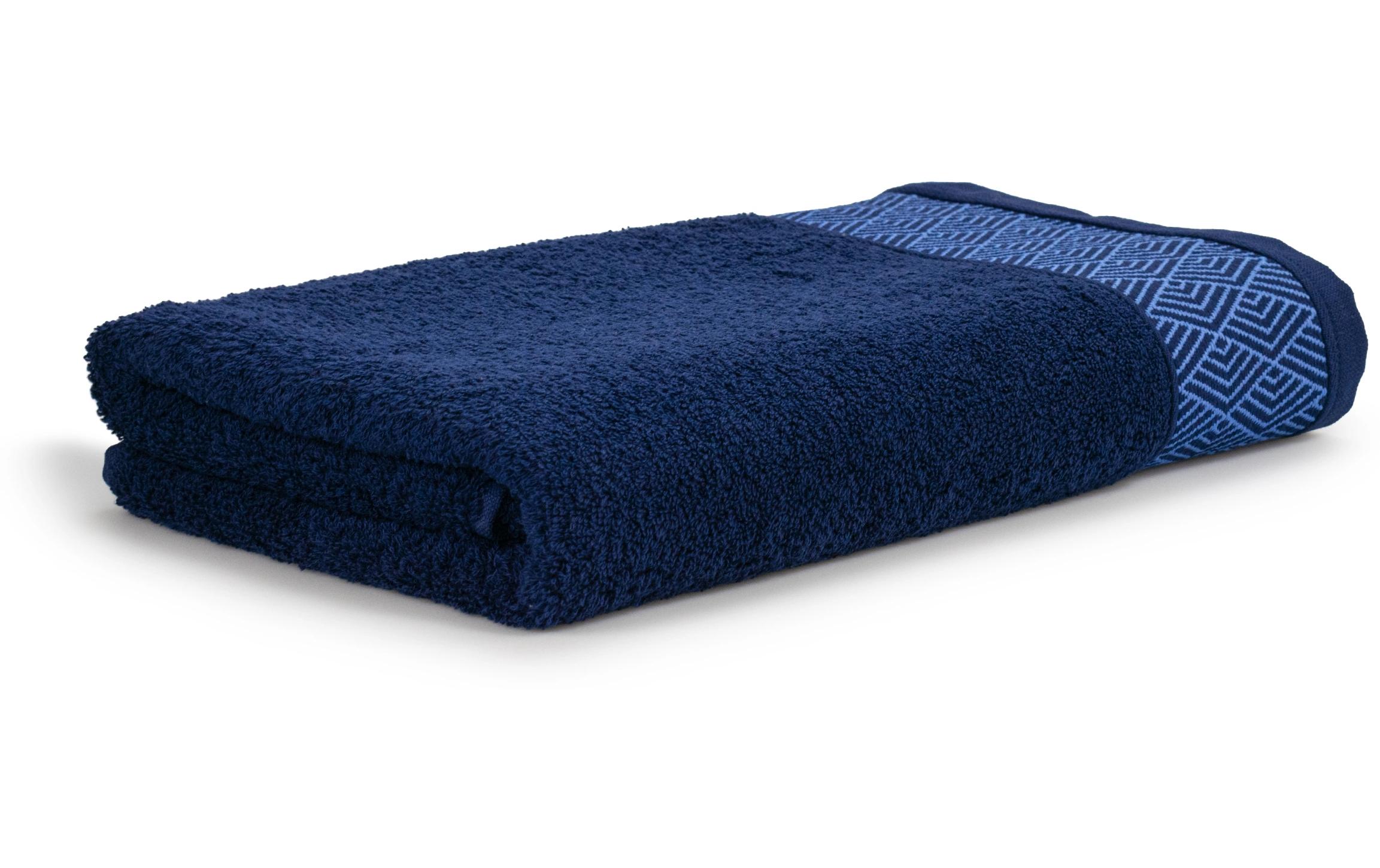 Frottana Duschtuch Geometry 67 x 140 cm, Deep Sea