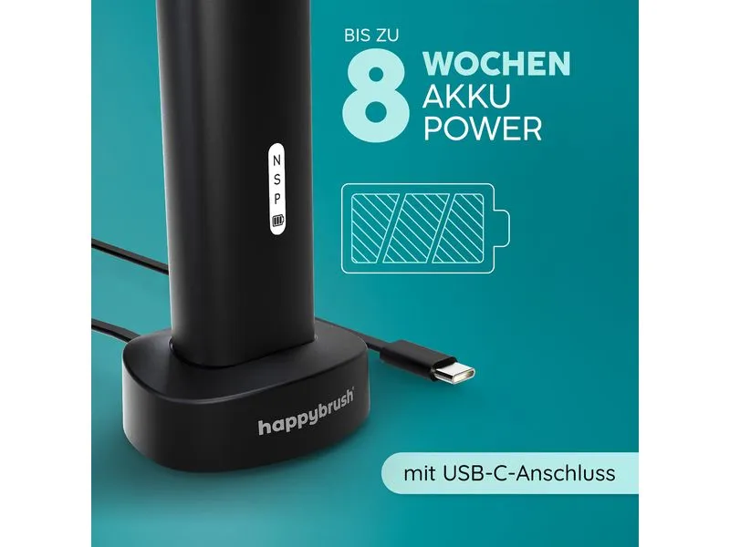 happybrush Schallzahnbürste StarterKit Eco Vibe V3+ Black happybrush Schallzahnbürste StarterKit Eco Vibe V3+ Black