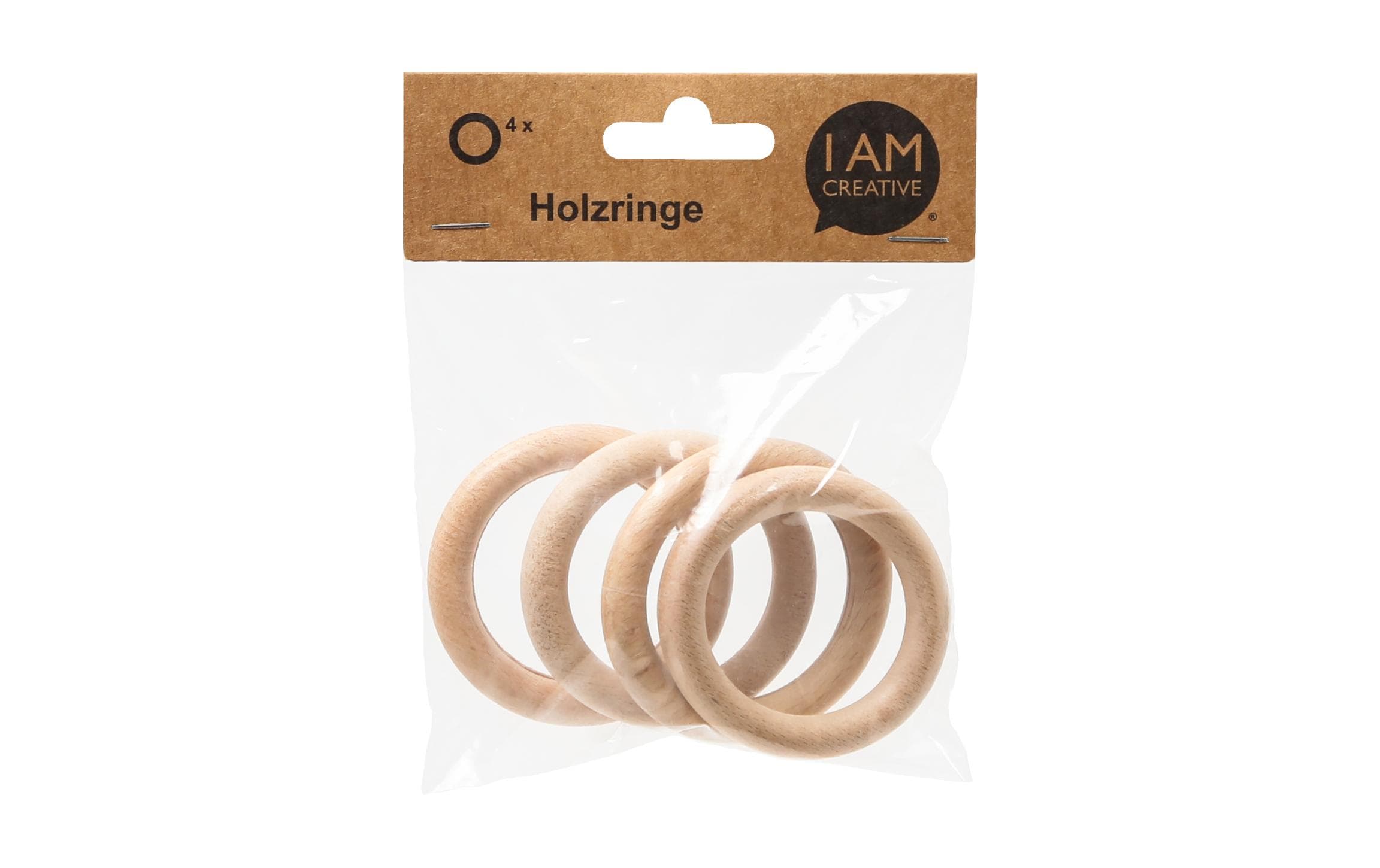 lalana Holzring Hölzerner Ring 6.5 cm, 4 Stück lalana Holzring Hölzerner Ring 6.5 cm, 4 Stück