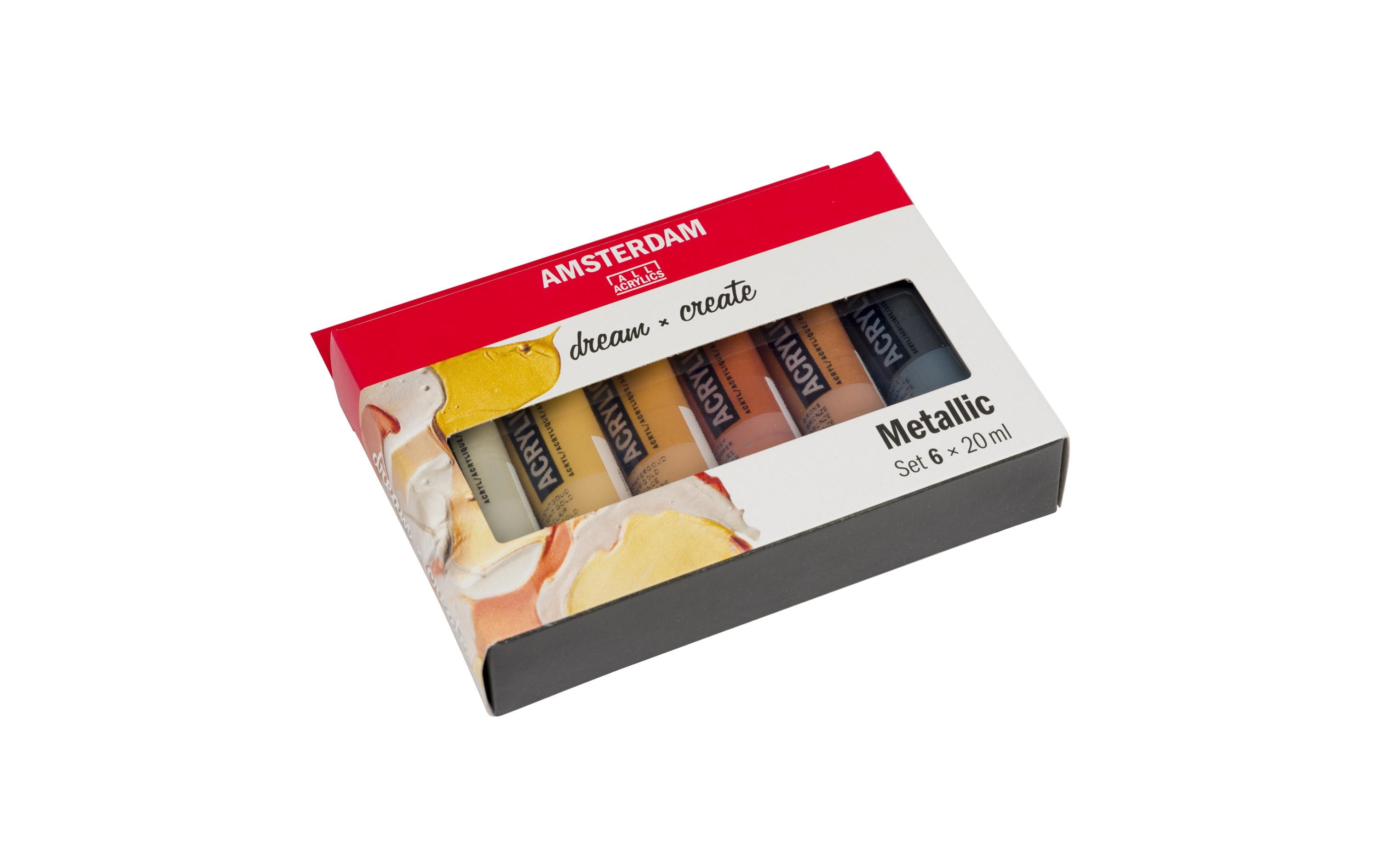 Amsterdam Acrylfarbe Metallic 6 Tuben à 20 ml Amsterdam Acrylfarbe Metallic 6 Tuben à 20 ml