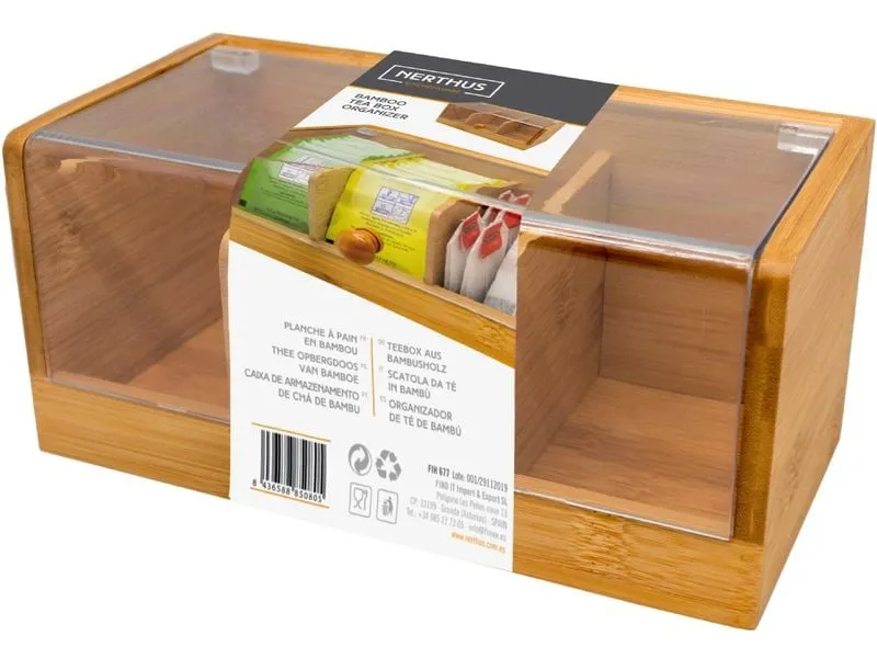 Nerthus Teebeutel-Box Transparent/Braun Nerthus Teebeutel-Box Transparent/Braun