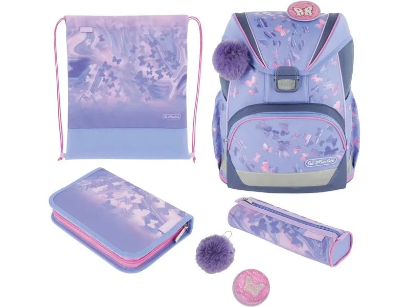 Herlitz Schulthek UltraLight Plus Butterfly 4-teiliges Set Herlitz Schulthek UltraLight Plus Butterfly 4-teiliges Set