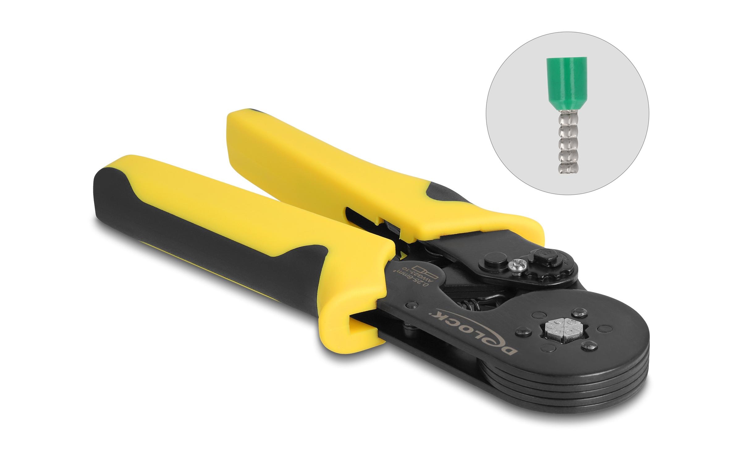 Delock Crimpzange von Aderendhülsen selbsteinstellend – Sechskant Delock Crimpzange von Aderendhülsen selbsteinstellend – Sechskant