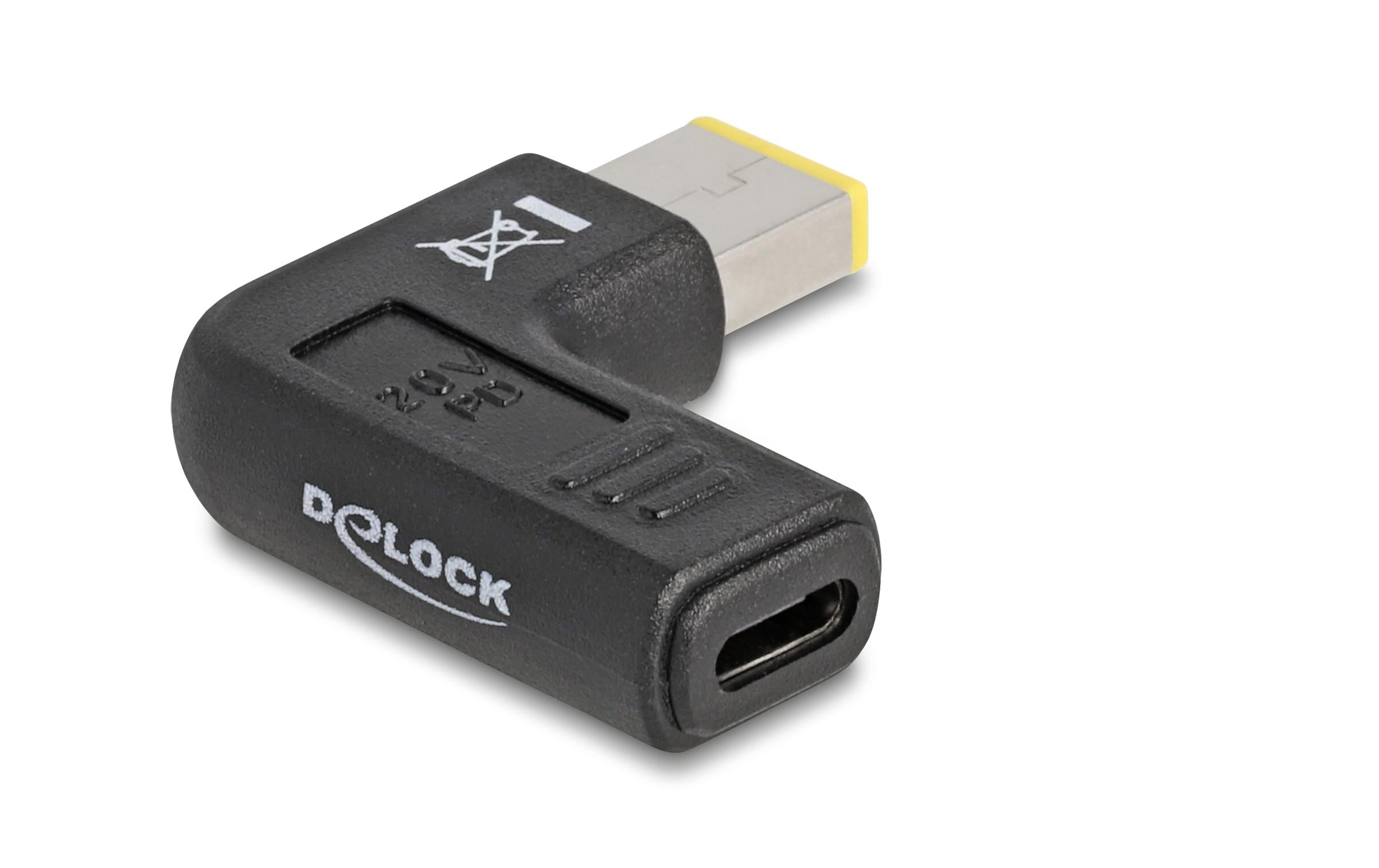 Delock Adapter USB-C zu Lenovo 11.0 x 4.5 mm 90° gewinkelt Delock Adapter USB-C zu Lenovo 11.0 x 4.5 mm 90° gewinkelt