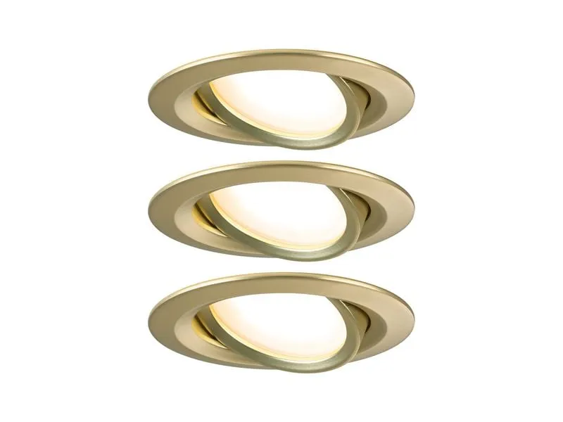 Paulmann Einbauleuchte LED Nova Coin 3-Set Gold