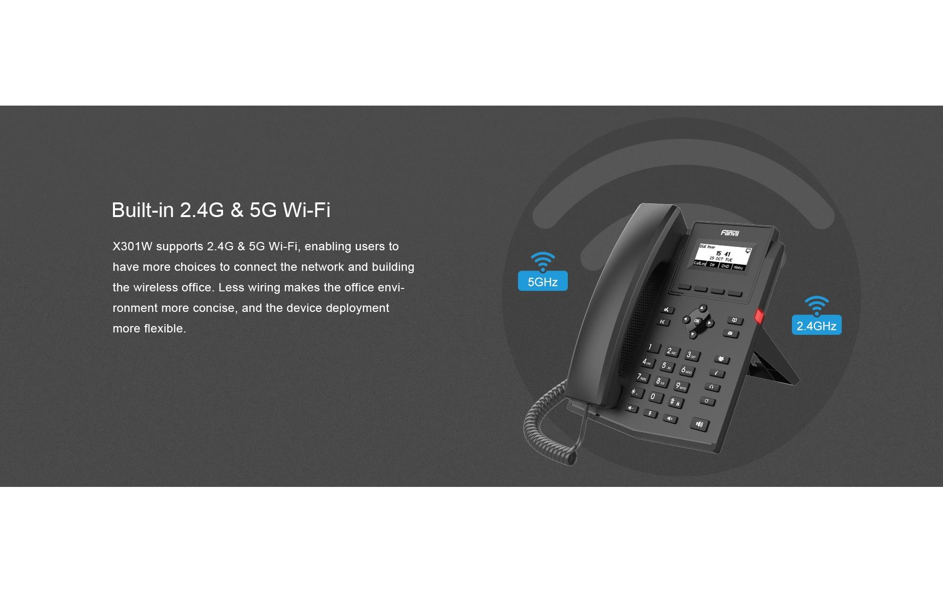 Fanvil Tischtelefon X301W Schwarz