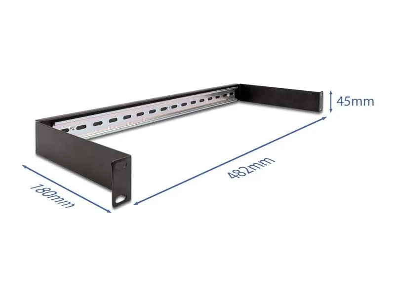 Delock Hutschienenpanel 1HE 19, Schwarz Delock Hutschienenpanel 1HE 19, Schwarz