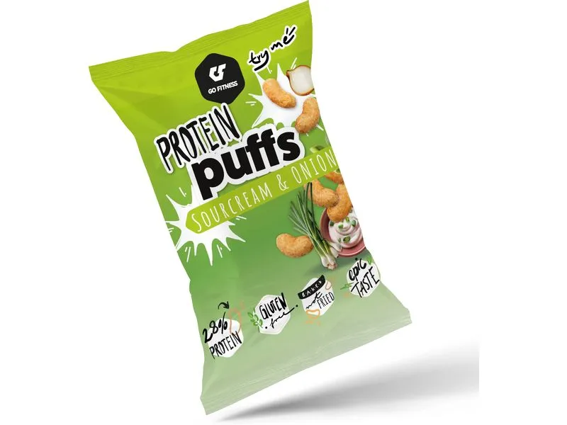 Go Fitness Chips & Popcorn Protein Puffs – Saure Sahne und Zwiebel 50 g Go Fitness Chips & Popcorn Protein Puffs – Saure Sahne und Zwiebel 50 g