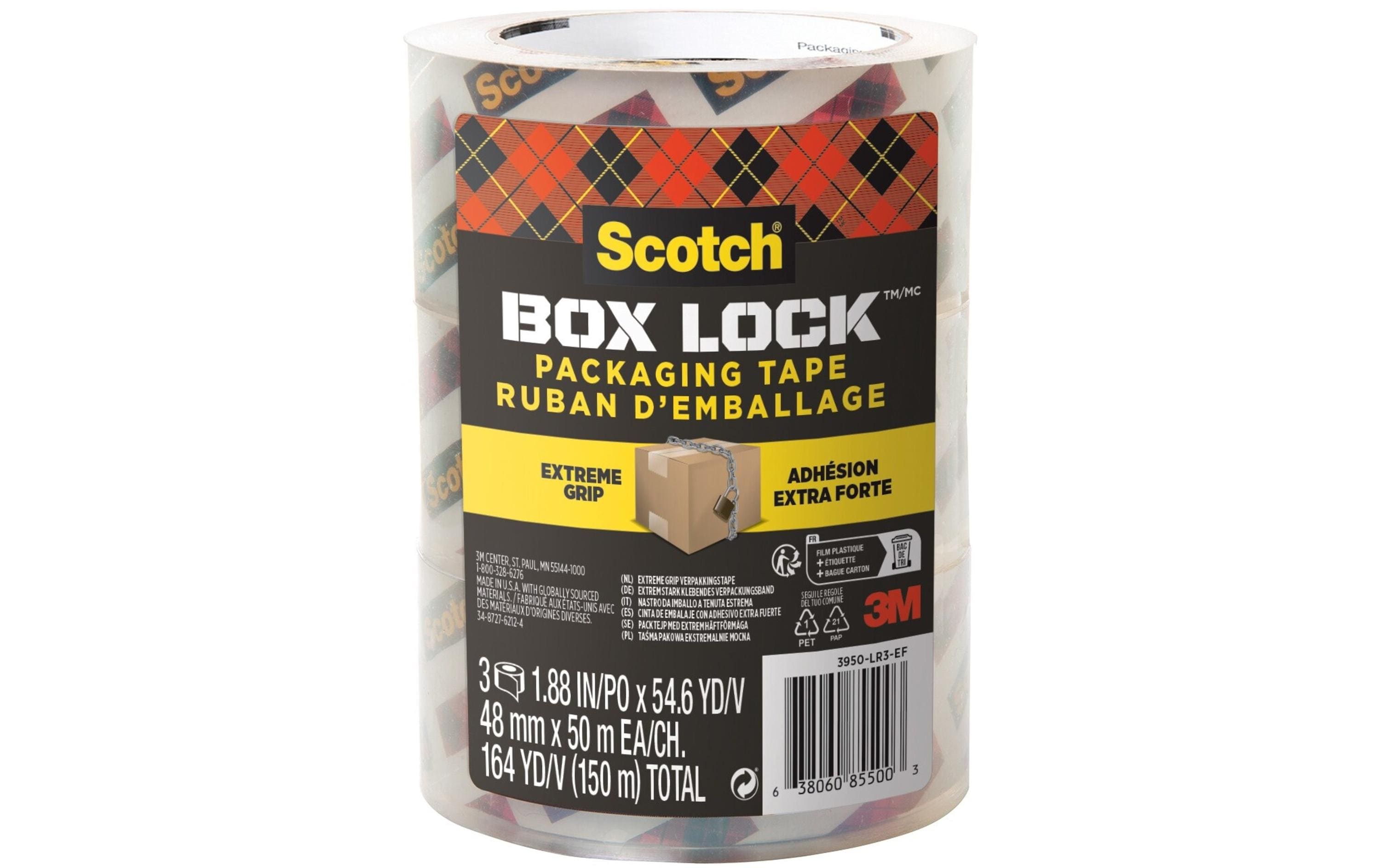 Scotch Verpackungsband Box Lock 48 mm x 50 m, 3 Rollen
