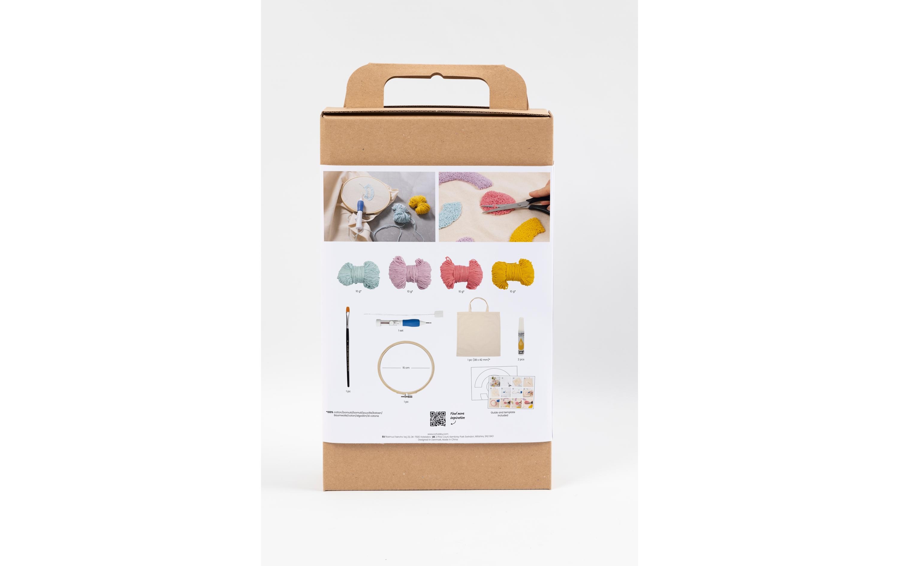 Creativ Company Bastelset Punch Needle Einkaufstasche