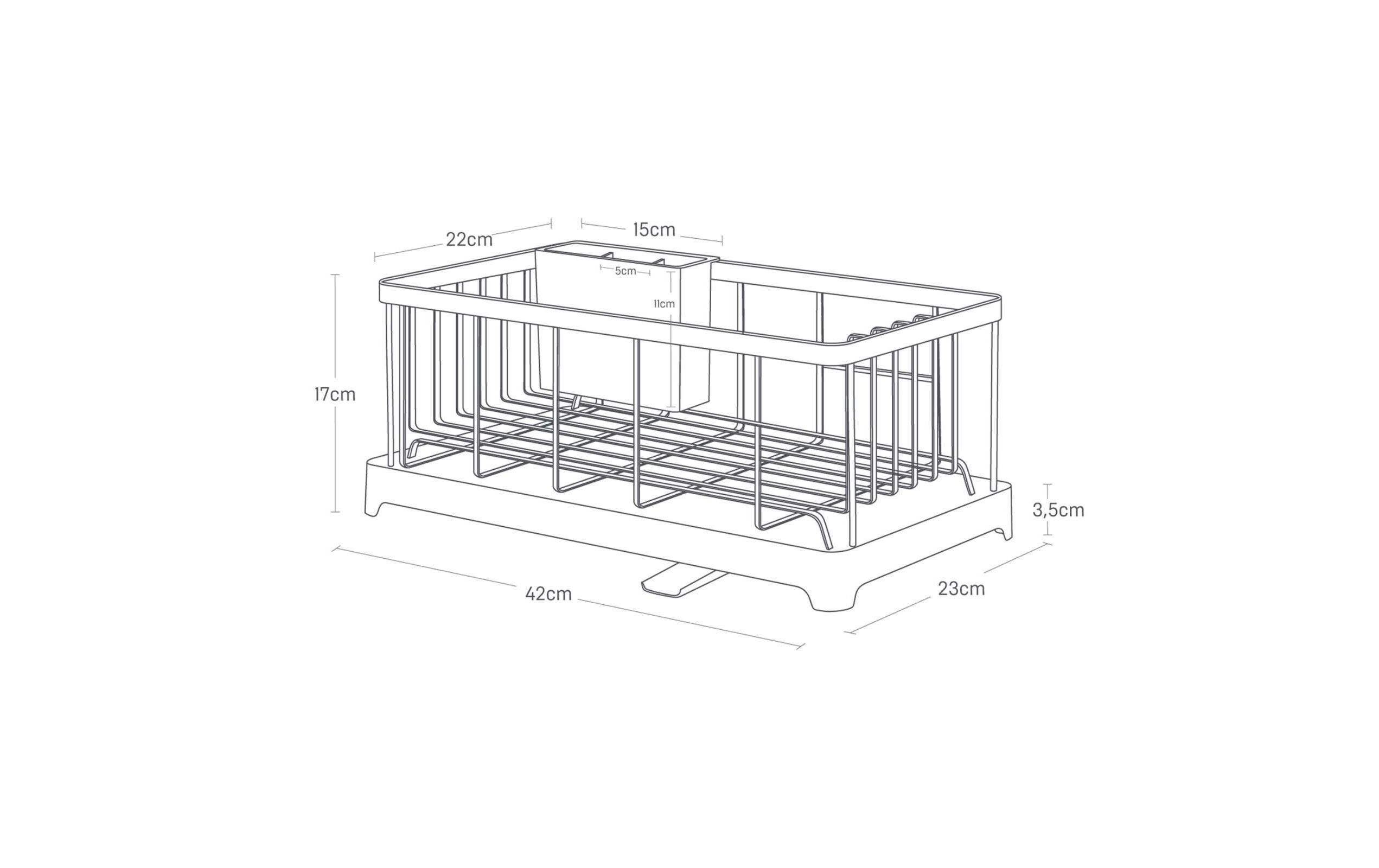 Yamazaki Abtropfgestell Tower Schwarz/Weiss