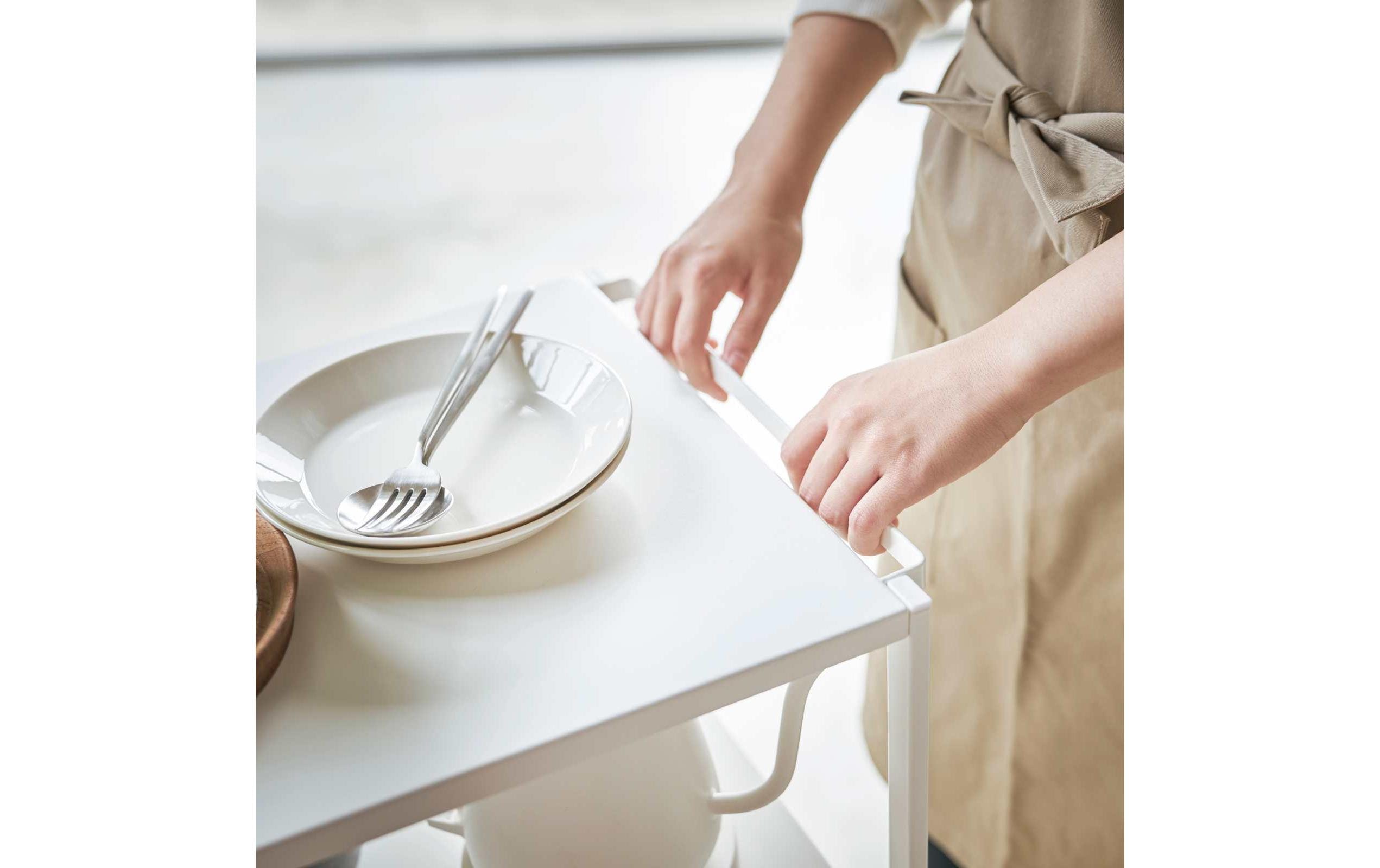 Yamazaki Küchenwagen Tower 49 x 81.5 x 38 cm, Weiss