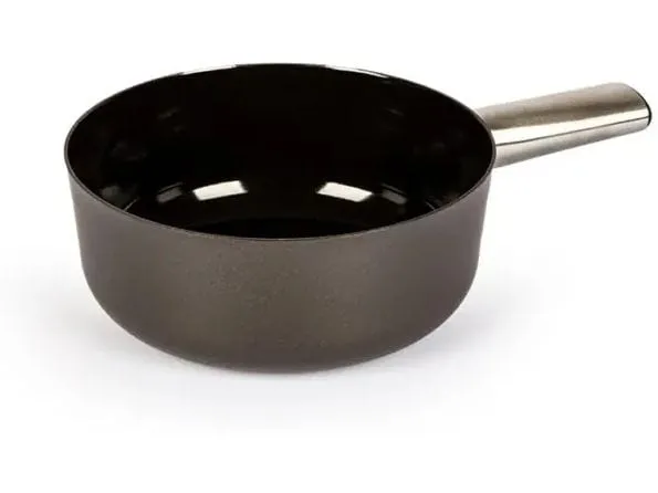 Stöckli Fondue-Caquelon Emotion Inox 23 cm, Schwarz