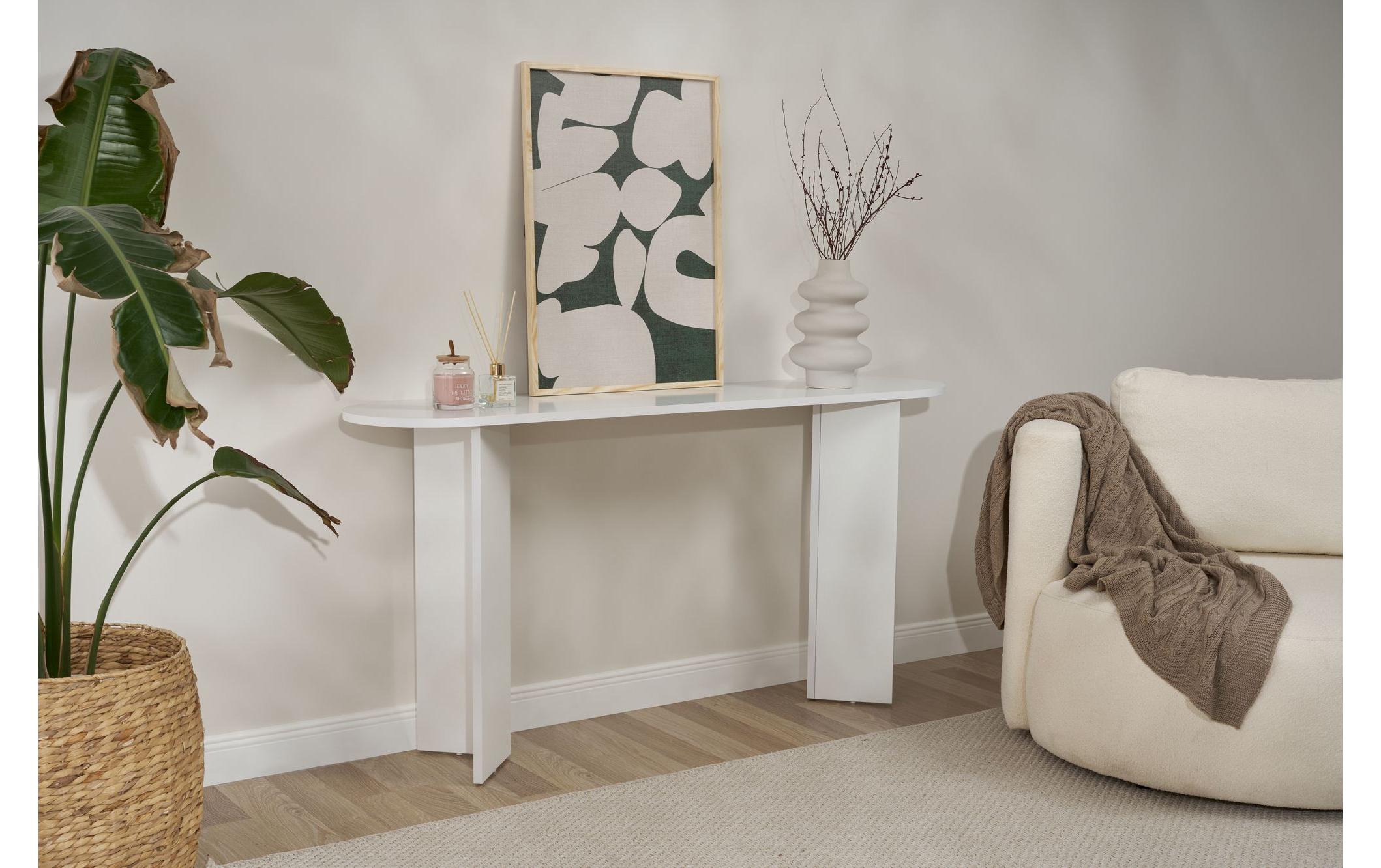 Woody Fashion Sideboard Sira White 150 x 75 cm, Weiss
