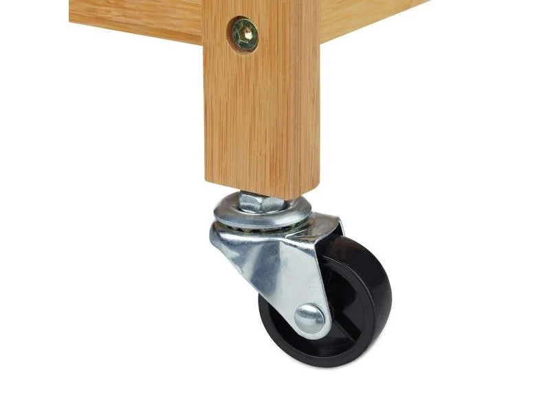 relaxdays Bartrolley Bambus 76.5 x 30 cm, Nature relaxdays Bartrolley Bambus 76.5 x 30 cm, Nature