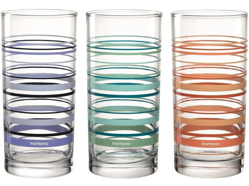 Montana Trinkglas :New Stripes 280 ml, 1 Stück, Transparent Montana Trinkglas :New Stripes 280 ml, 1 Stück, Transparent