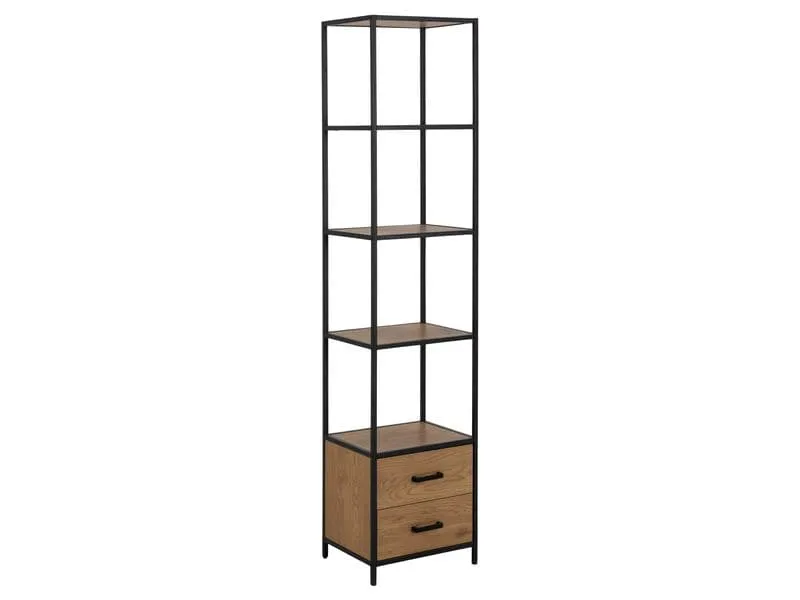 AC Design Regal Seaford 42 x 35 x 185 cm, Eiche