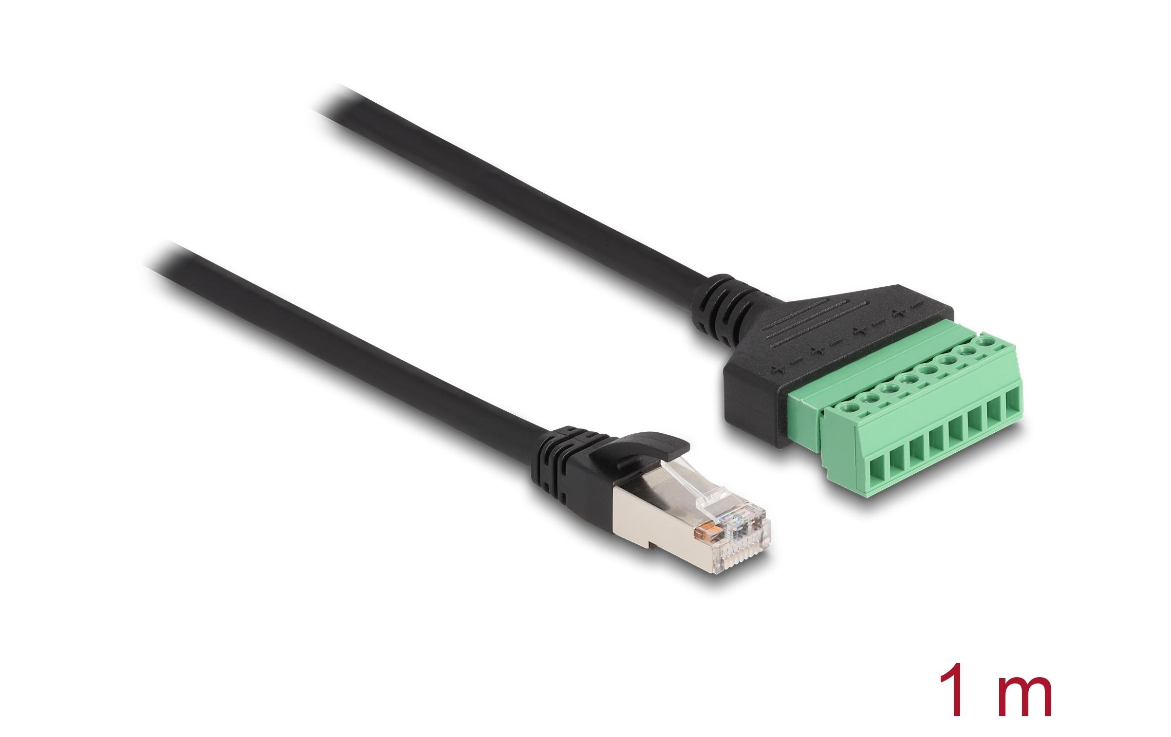 Delock Terminalblock - RJ45 Kabel 1 Stück Delock Terminalblock - RJ45 Kabel 1 Stück